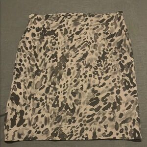 Ann Taylor Leopard Print Silk Skirt